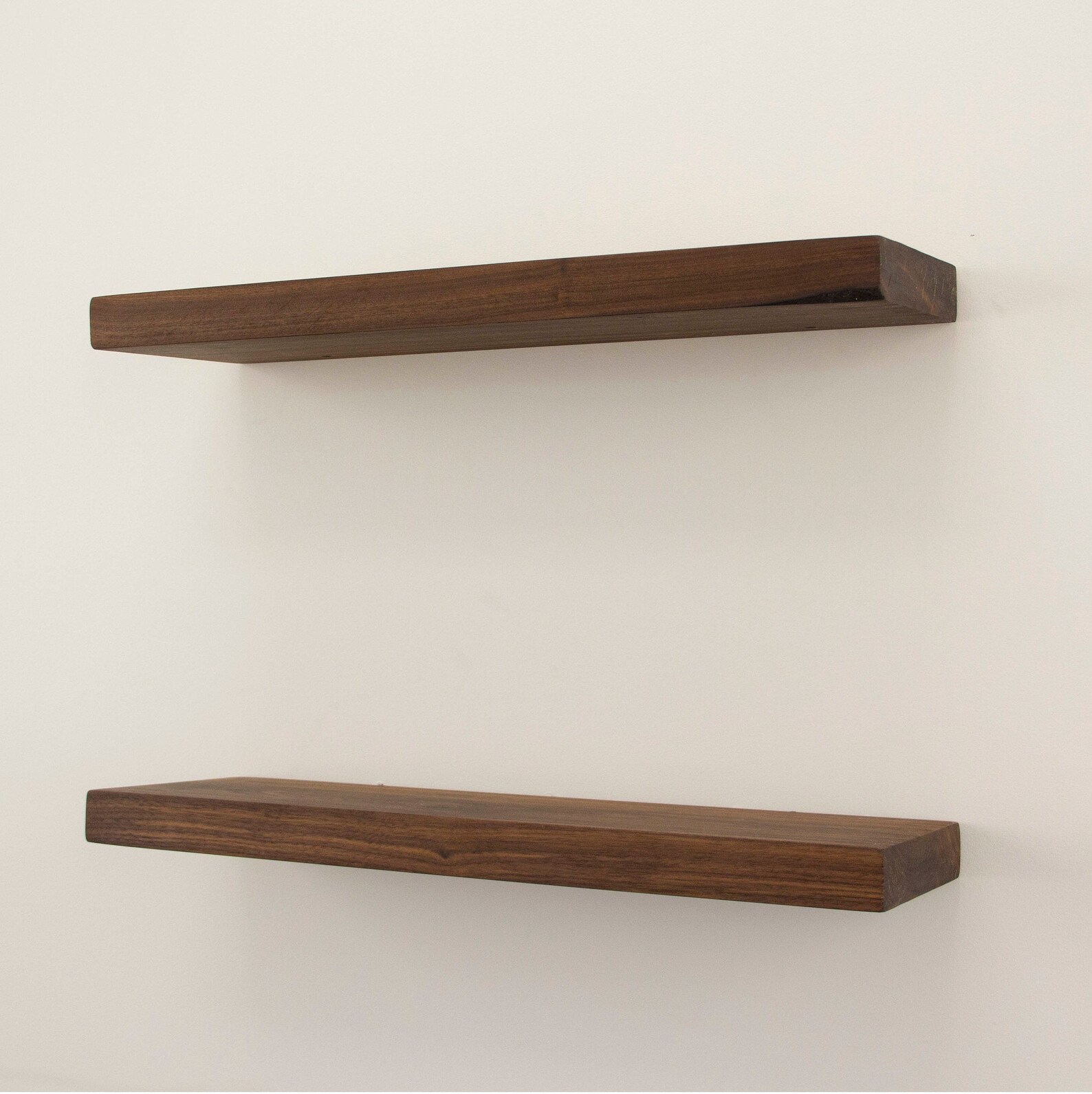 WALNUT Hidden Bracket Floating Shelves Premium Floating Shelf Etsy