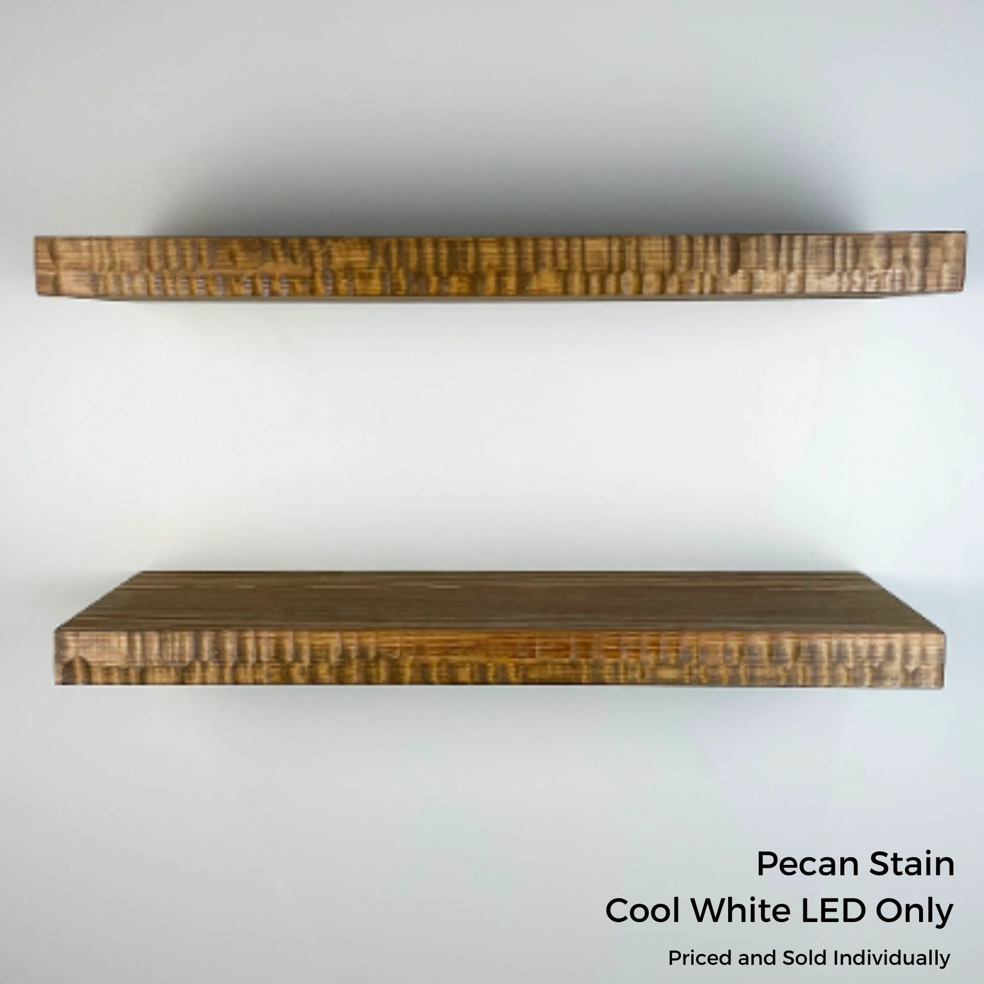 Reclaimed Wood Floating Shelves. LED Lighted Rustic Floating Etsy