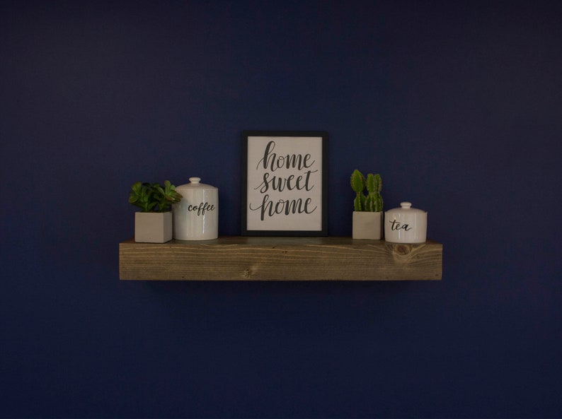 Thick Floating Shelves Shelf Rustic Wood Image 0