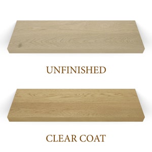 Unfinished and clear coat finishes.