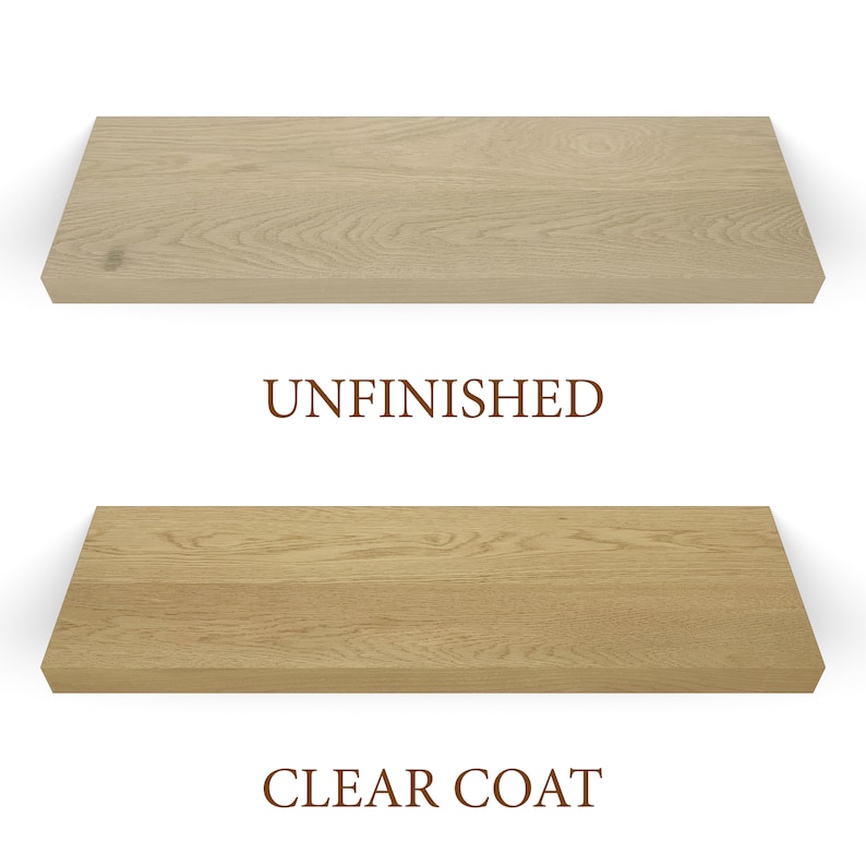 Unfinished and clear coat finishes.