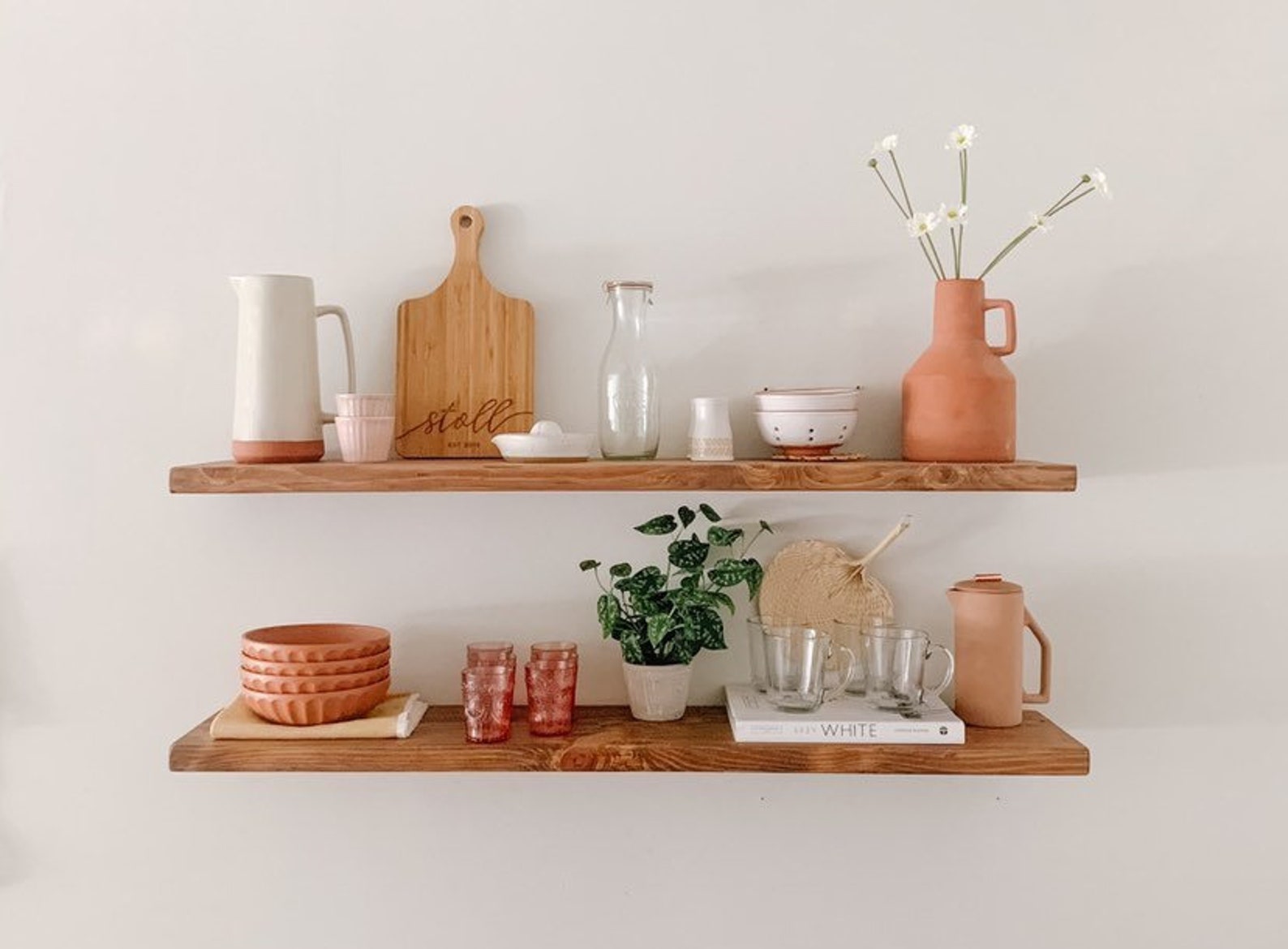 Rustic Pine Floating Shelves. Wood Floating Shelf. Wood Etsy