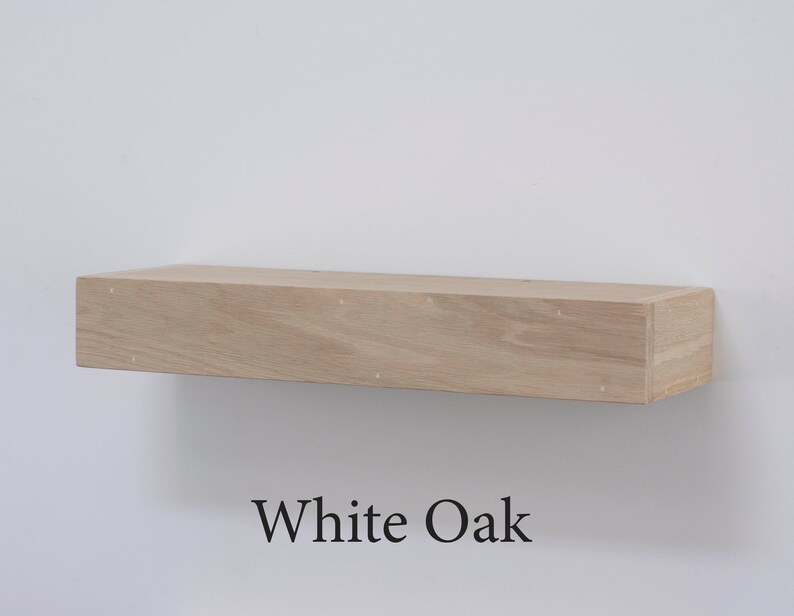 Chunky Floating Shelves Open Wood Shelf White Oak Walnut Maple Etsy