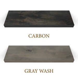 Carbon and gray wash finishes.