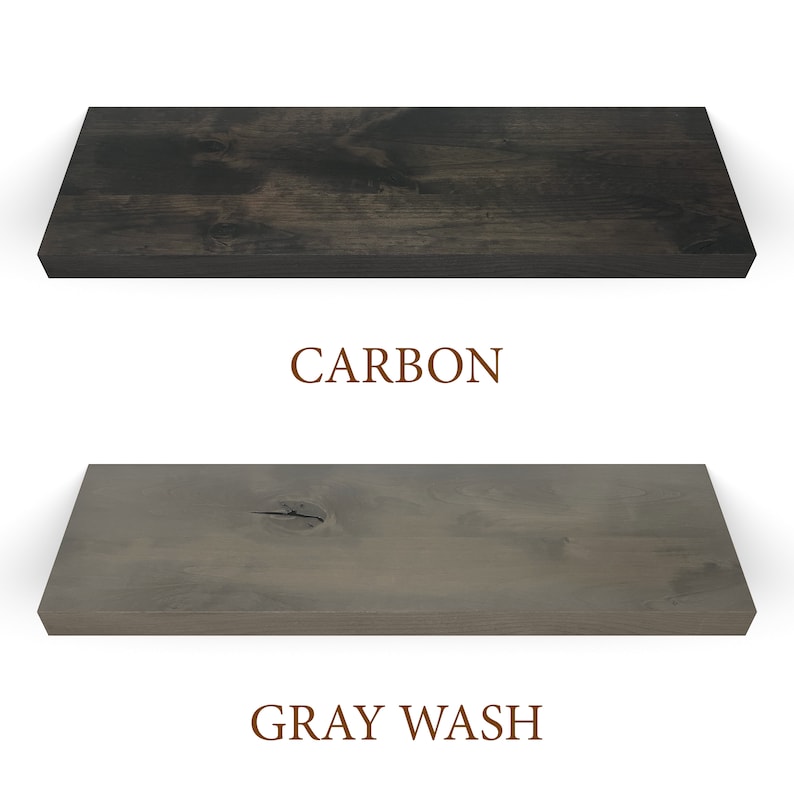 Carbon and gray wash finishes.