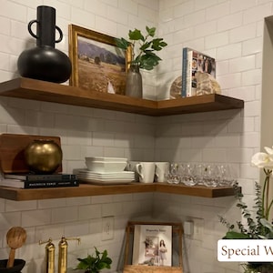 Minimalist Floating Shelf Heavy Duty Kitchen Floating Shelves | Superior Alder