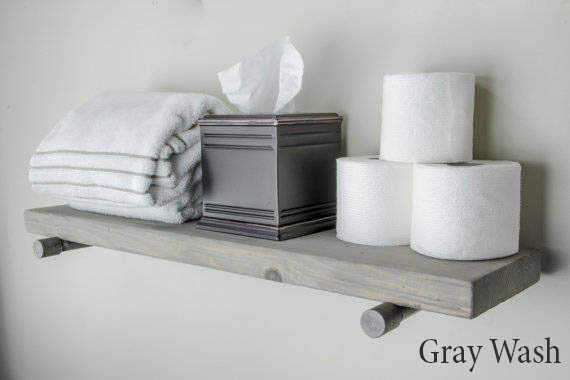 Floating Shelves Gray Shelf Farmhouse Decor Rustic Floating Shelves Gray Shelf Farmhouse Decor Rustic Wood Bathroom Wall Open Kitchen Pipe Shelving