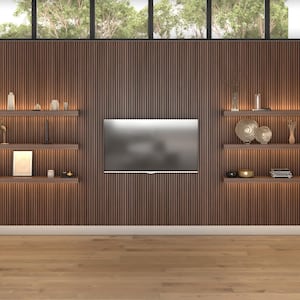 Walnut Acoustic Slat Wood Wall Panels