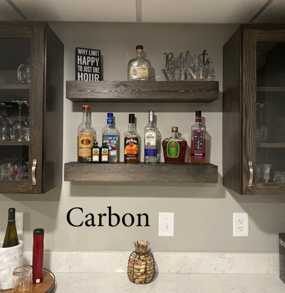 Rustic Wood Floating Shelves. Bathroom Floating Shelf. Kitchen Etsy