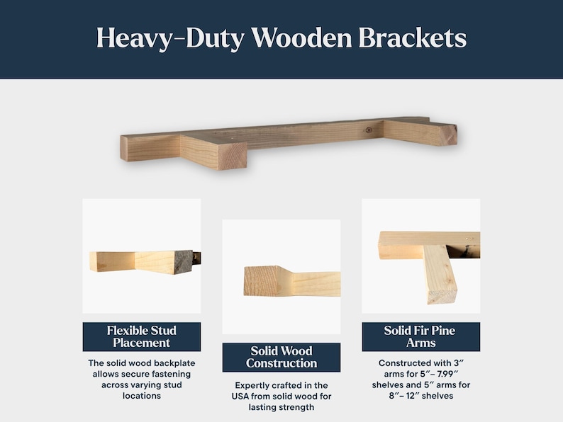 White Oak Floating Shelves, 3” Thick, Heavy Duty, Custom Wood Shelf, Extra Thick image 11