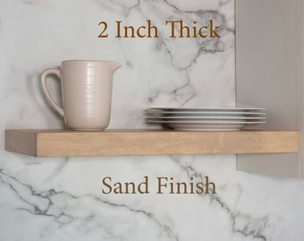 2 INCH THICK Floating Shelves, Heavy-Duty Kitchen Floating Shelf, Modern Farmhouse, J Thomas Home