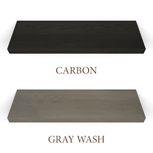 Carbon and gray wash finishes.