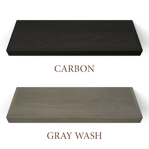 Carbon and gray wash finishes.
