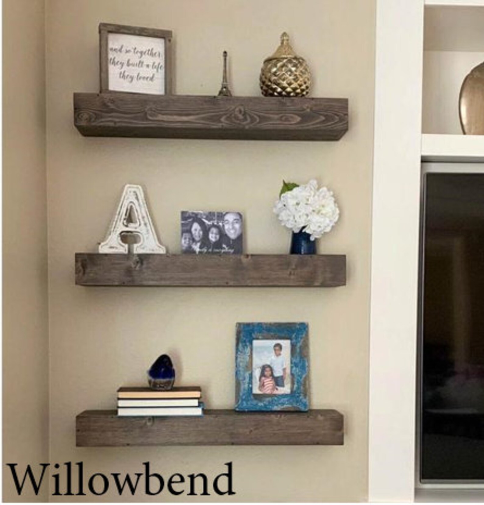 Rustic Wood Floating Shelves. Bathroom Floating Shelf. Kitchen Etsy