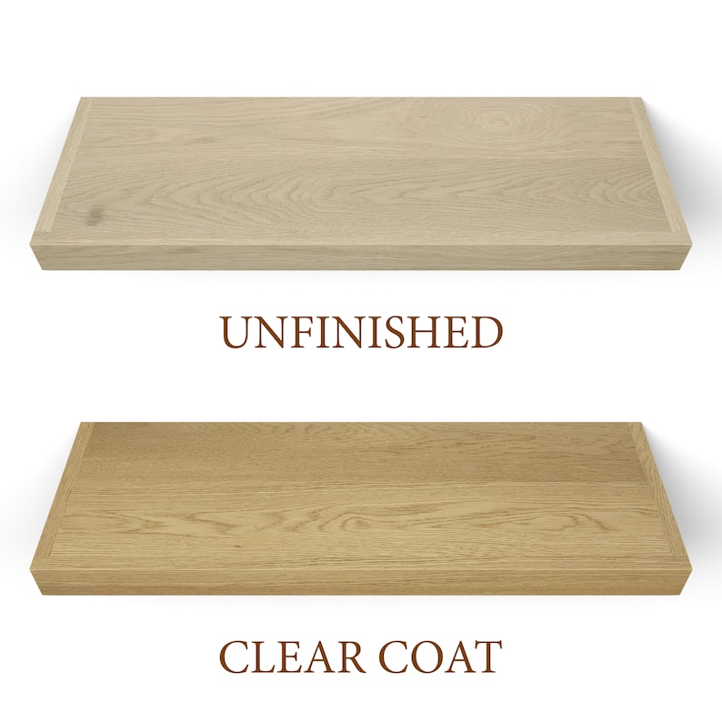 Unfinished and clear coat finishes.