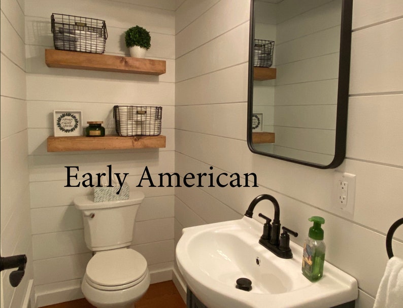 Rustic Wood Floating Shelves. Bathroom Floating Shelf. Kitchen Etsy