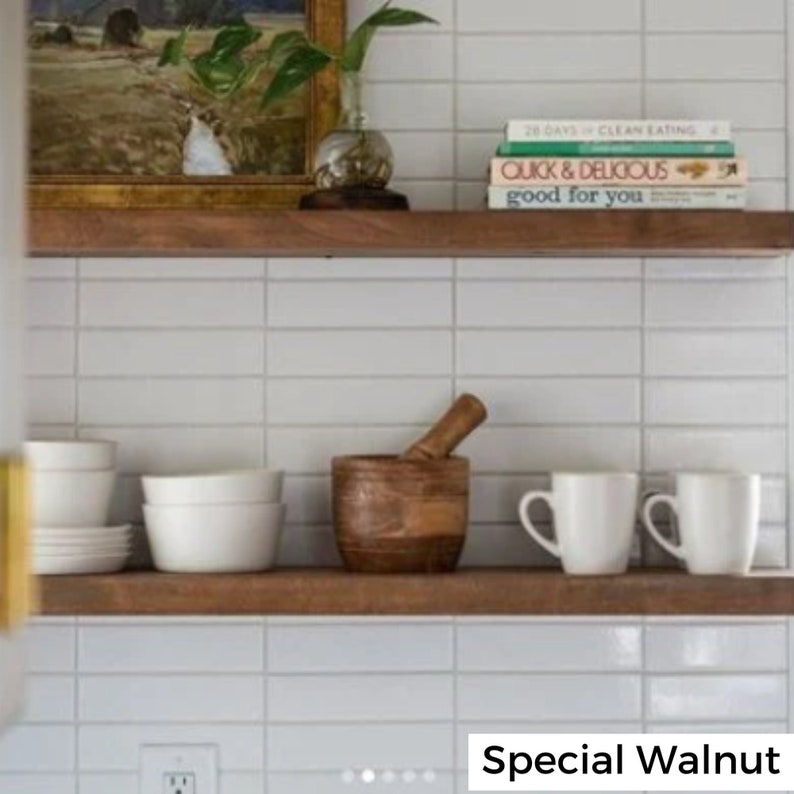 Floating Shelves | Bathroom Floating Shelf | Rustic Alder Shelving| Solid Wood Wall Shelf | Kitchen Organization. Laundry Storage. 