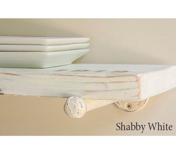 Farmhouse Floating Shelves Wooden Shelf White Image 0