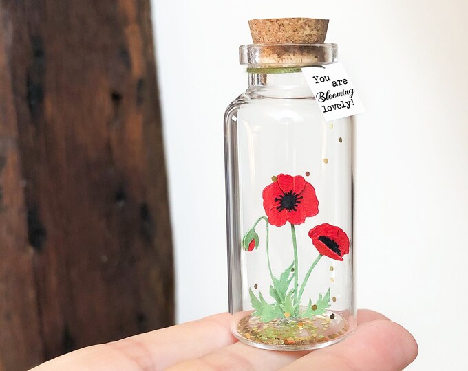 Poppy Message in a Bottle: Personalized Keepsake Gift - Etsy