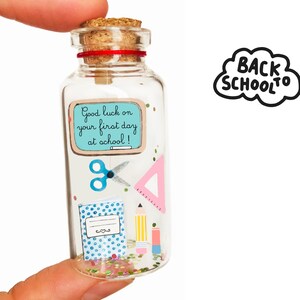 Fiole Message Rentrée Des Classes, Cadeau personnalisé Maîtresse, Rentrée scolaire, Carte Encouragements écoliers, Retour en Classe
