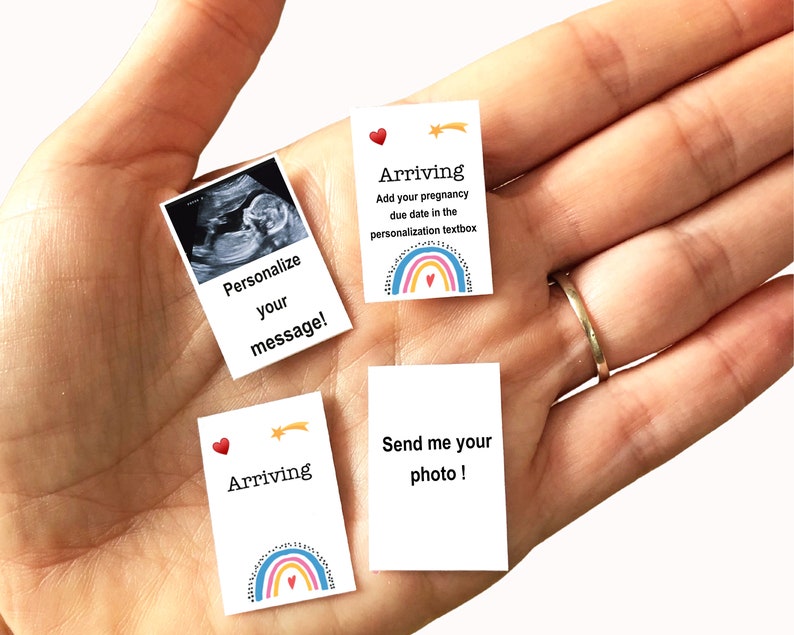 Personalized Pregnancy Family Announcement Card Ultrasound Etsy