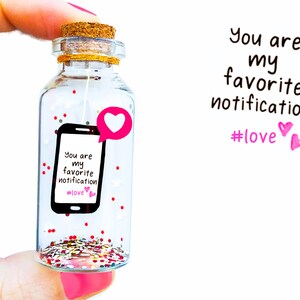 Fiole Message, Cadeau personnalisé en bouteille pour Elle, pour Lui, Carte amour, Cadeau Saint Valentin pour couple, Mini message