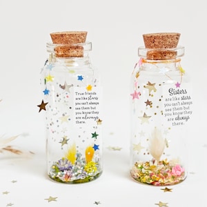 Message in a bottle, Personalized Gifts for Friends, Sisters, Best friend, Long Distance, Meaningful Thoughtful Friendship, Little Vial Card