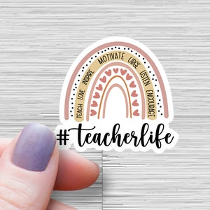 teacherlife teacher life-  teacher sticker, Teacher Sticker motivation teacher Laptop Sticker Teacher Inspire Encourage Listen Sticker