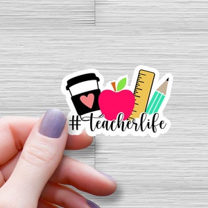 teacherlife teacher life-  color teacher sticker, Teacher Sticker motivation teacher Laptop Sticker Teacher Inspire Encourage Listen Sticker