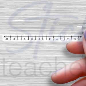 Integer Number Line Water Resistant Number Lines Desk Number Line Binder Number Line Math Sticker Instructional - Teaching Aid stickers Math