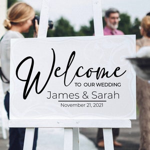 Welcome to Our Wedding Wall Decal Custom Soon to Be Mr & Mrs Personalized Wall Decal Sticker Just Married - Wedding Mr and Mr Mrs and Mrs