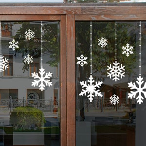 Vinyl Holiday Snowflake decal Christmas window decals, Winter decals, Christmas wall art, storefront window decoration, Storefront