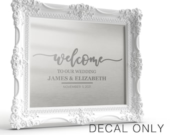 Welcome to Our Wedding Wall Decal Custom Soon to Be Mr & Mrs Personalized Wall Decal Sticker Just Married - Wedding Mr and Mr Mrs and Mrs