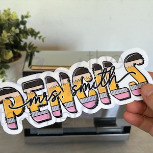 Custom Vinyl Sticker for Pencil Dispenser 2 Classroom Style Decal Teacher Decal Classroom Decal Educational School  ***Vinyl Sticker ONLY***
