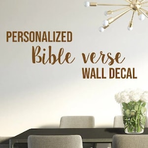 Custom Personalized Bible Verse Wall Decal Wall Vinyl Decal Faith Wall Decal Christian Scripture Home Decor