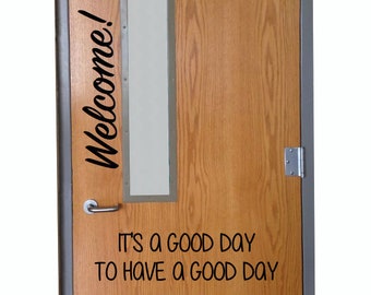 classroom door spring welcome its good day to have classroom door vinyl wall decal school home elementary teacher bedroom decal education hello etsy classroom door spring welcome its good day to have classroom door vinyl wall decal school home elementary teacher bedroom decal education hello etsy