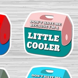 Little Cooler - Don&#39;t hate me becuase I&#39;m a little cooler -  Vinyl Sticker - Funny Sticker - I&#39;m cooler Sticker Water Bottle Laptop sticker