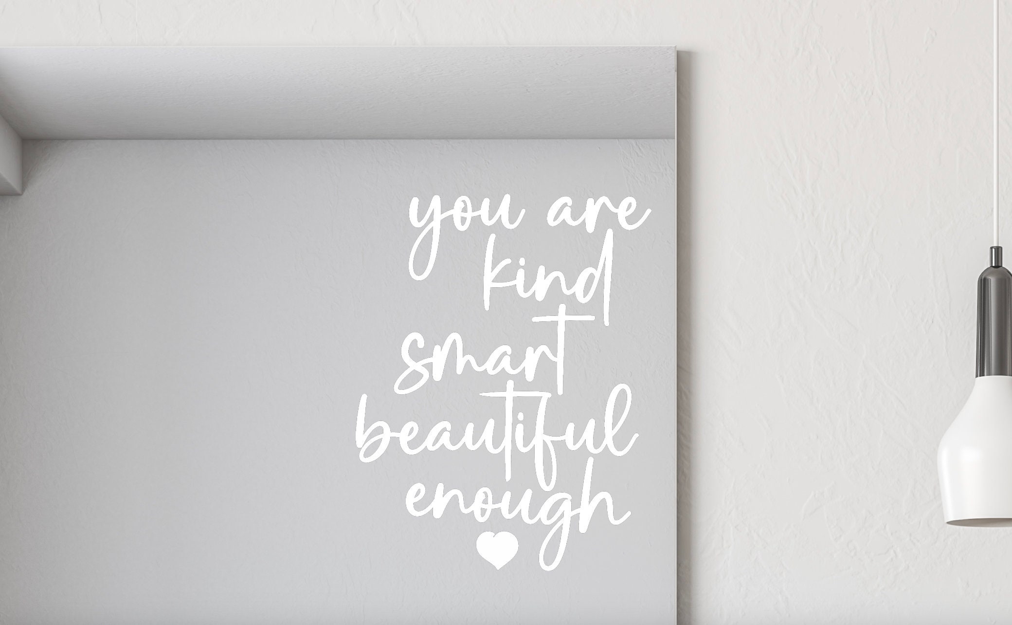 You Are Kind, Smart, Beautiful, Enough Mirror Self Affirmations Vinyl Decal  Affirmation Wall Art Affirmation Cards Affirmation Sticker 