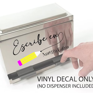 Custom Pencil Dispenser Spanish Escribe En Vinyl Decal Multi colored Classroom Style Decal Teacher Decal Classroom Decal ****DECAL ONLY****
