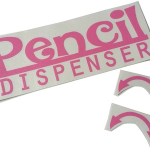 Pencil Dispenser Vinyl Decal Classroom Style 2 Decal Teacher Decal Classroom Decal Educational School Decal