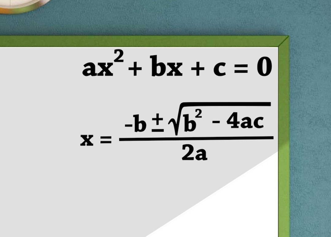 Quadratic Formula Quadratic Equation Math Vinyl Wall Decal School ...