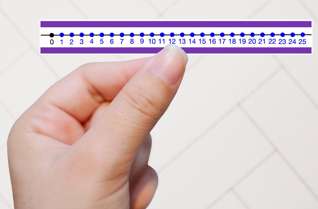 Number Line Water Resistant Number Lines Purple Blue Black Desk Number