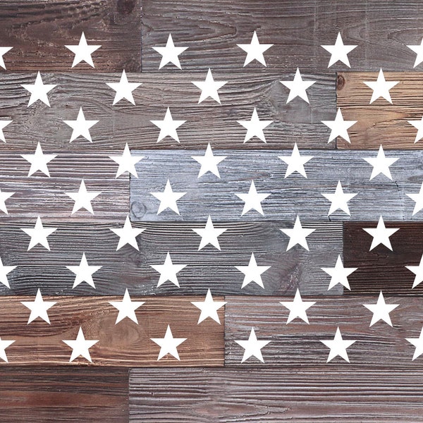 American Flag Vinyl Star Union Stencil Vinyl Application | DIY Wood Flag Stars | Outdoor Stars for American Flag Vinyl | Union Flag Vinyl