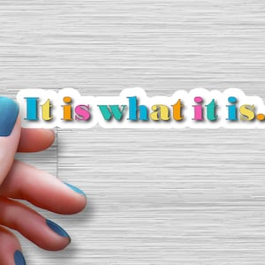 It is what it is Sticker Water Bottle Sticker, funny stickers, sarcasm laptop decals, tumbler stickers, sarcastic water bottle decal