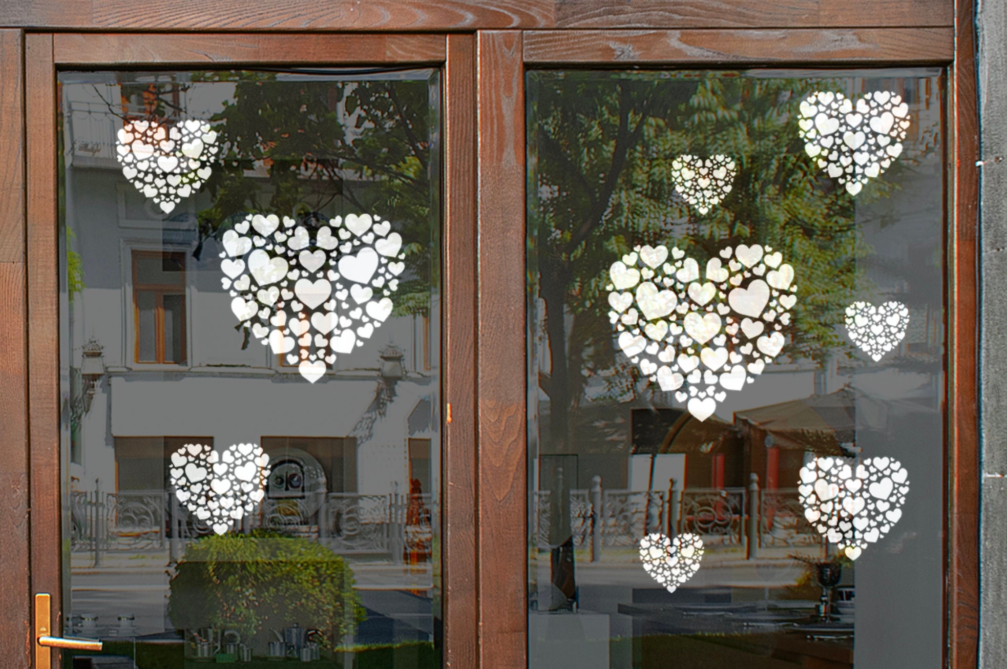Heart of Hearts Valentines, Wedding, Bridal Window Cling Window Flakes