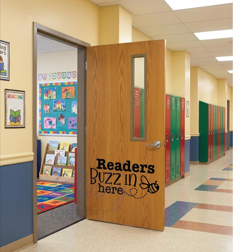 Readers Buzz in Here Wall Decal School Elementary or Secondary ...