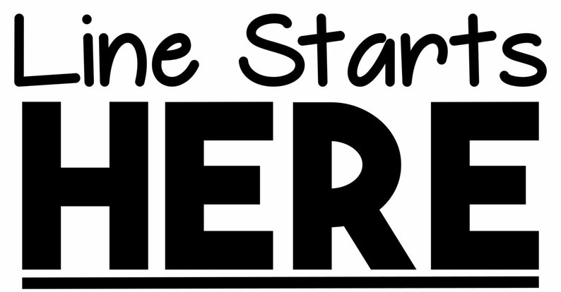 Line Starts Here Vinyl Decal Classroom Floor or Wall Decal - Etsy