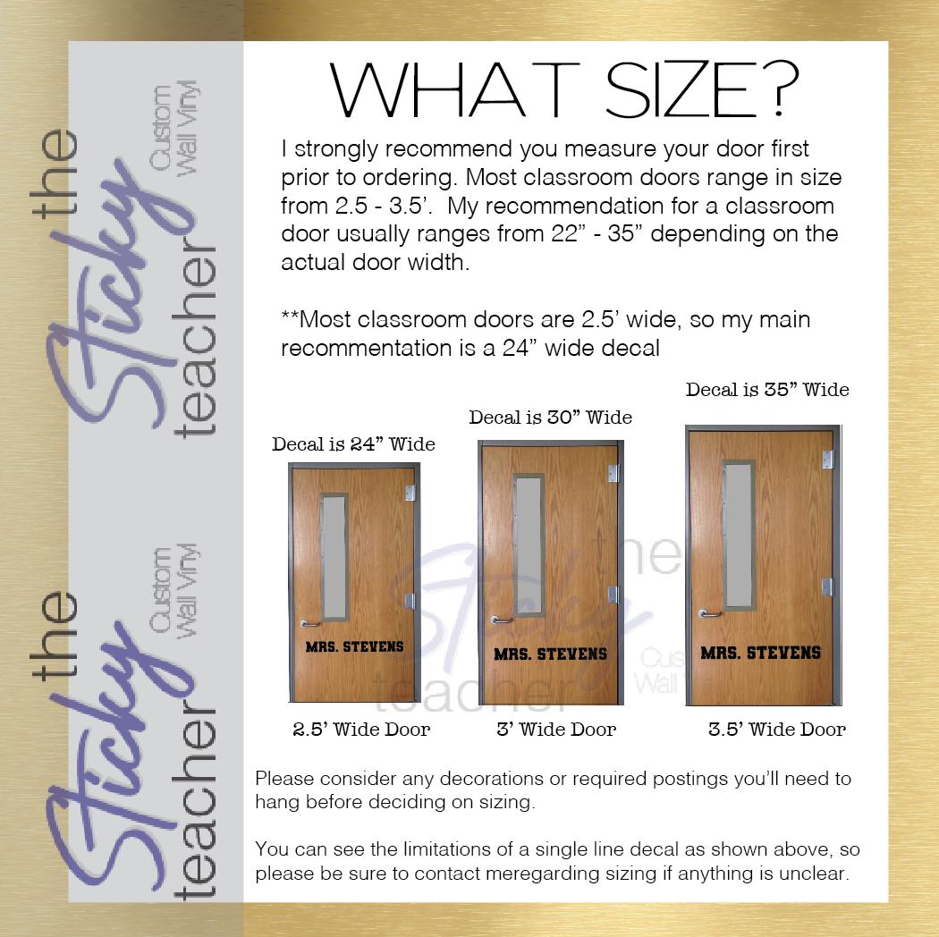 YAY! you're here! Designed for Elementary Classroom Door Vinyl Wall decal School Elementary Classroom Teacher Decal Educational