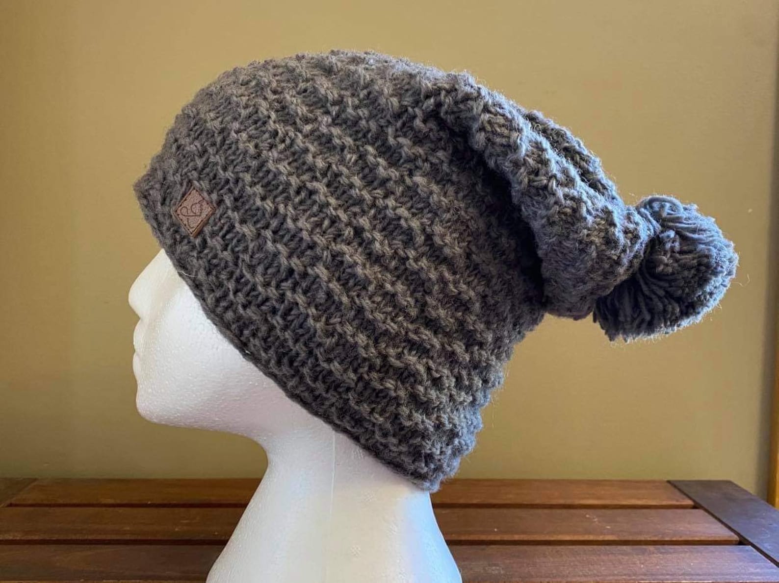 Slouchy Winter Toque / Winter Hat / Cold Weather Wool Cap / Colorful