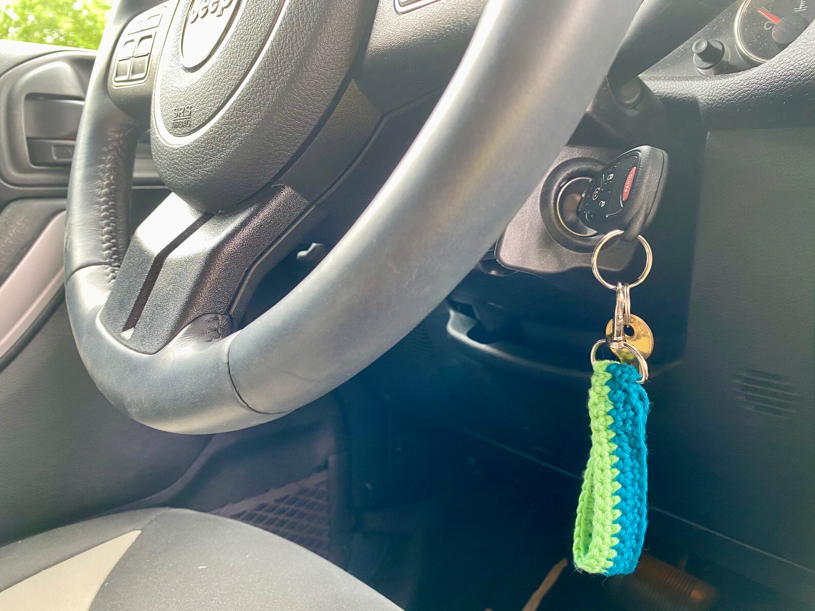 Two Colored Key Lanyard Crochet lanyard for car keys Etsy